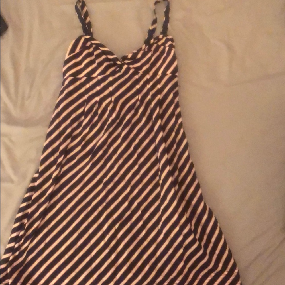 Blue White and Red Srriped Dress